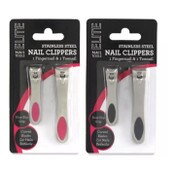 Wholesale - 2pc S.S.TEEL NAIL CLIPPER SET C/P 144, UPC: 769898738616